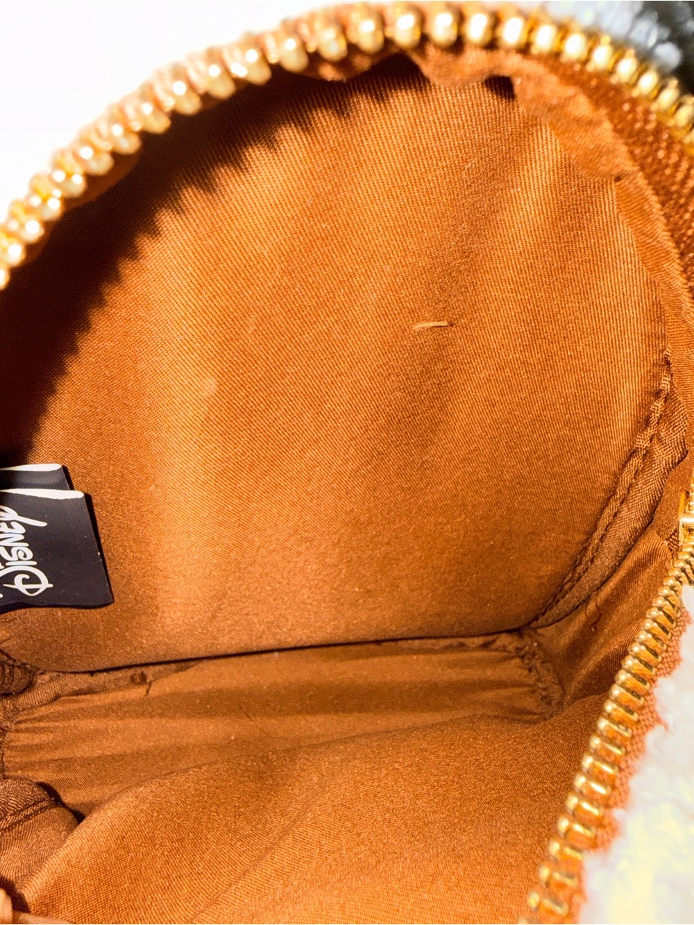 Disney Cream Sherpa Mini Backpack with Brown Trim and Gold Hardware - Picture 9 of 15
